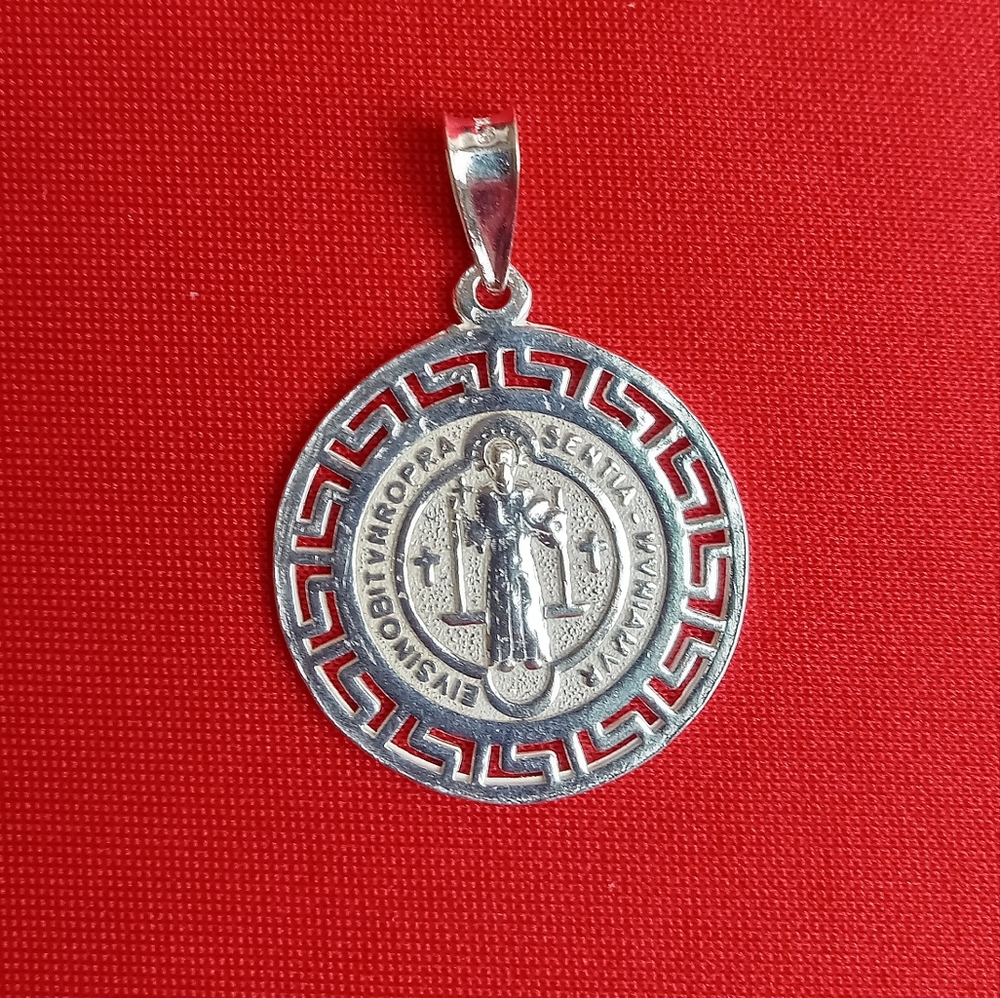 925‎ Sterling Silver St Benedict Catholic Medal